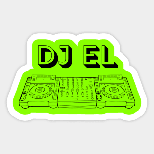 DJ EL brings the beat! Sticker